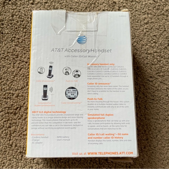 AT&T CL80113 Accessory Handset for CL82213 - Picture 4 of 12